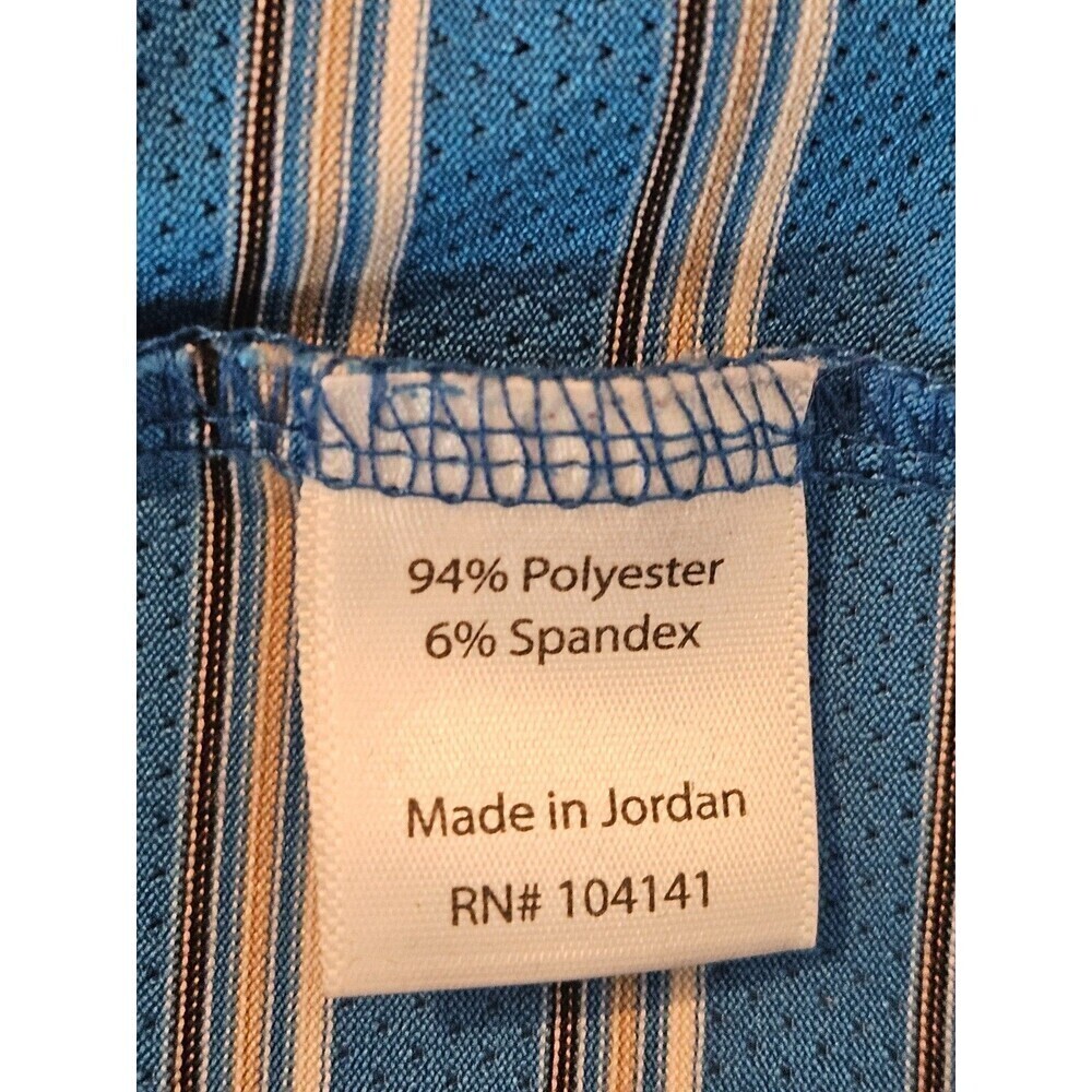 Walter Hagen Polo Shirt Adult Large Blue Logo Striped Golf Golfer Casual Mens - Picture 6 of 8